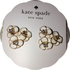 Kate Spade Cream Floral Cluster Earrings